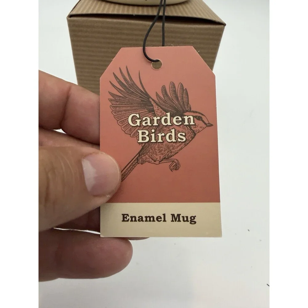 Garden Birds Enamel Coffee Mug Bird Watchers Gift Republic New Boxed